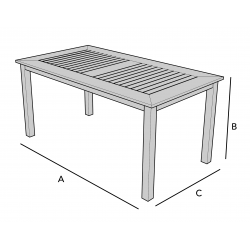 Housse de protection Table de Jardin Rectangulaire Haute qualité polyester  L 180 x l 110 x h 70 cm Couleur Anthracite