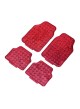 Alfombrillas de Coche Universal Tuning Red Carbon Effect 4 Piece Auto Universal Carpet