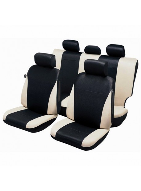 Funda de asiento de coche universal para SUV y 4X4 Beige y negro