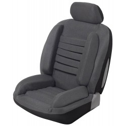 Funda universal para el asiento del coche para el dolor de espalda en imitación de cuero gris súper cómodo