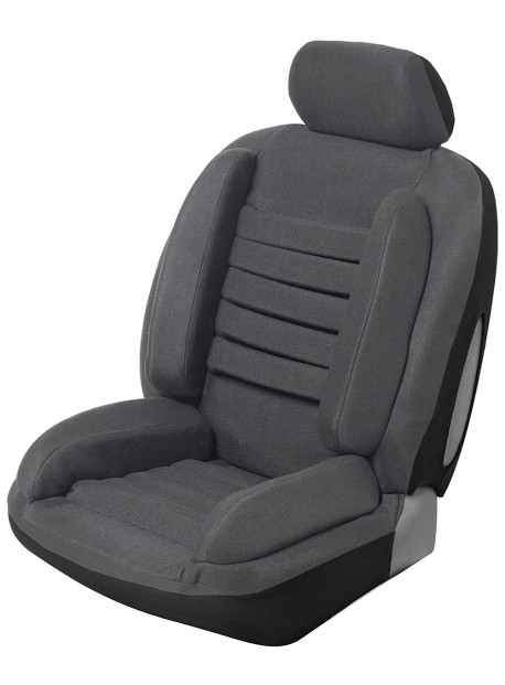 Funda universal para el asiento del coche para el dolor de espalda en imitación de cuero gris súper cómodo