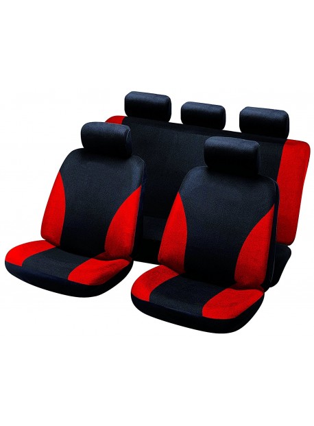 Funda universal para el asiento de seguridad rojo y negro 