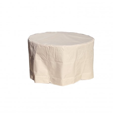 Funda de mesa redonda beige D 120 x h 70 cm