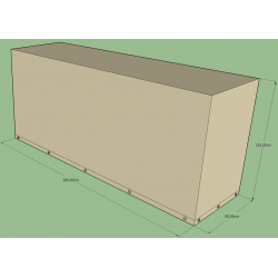 Funda rectangular L 285 x l 85 x h 125 cm Beige