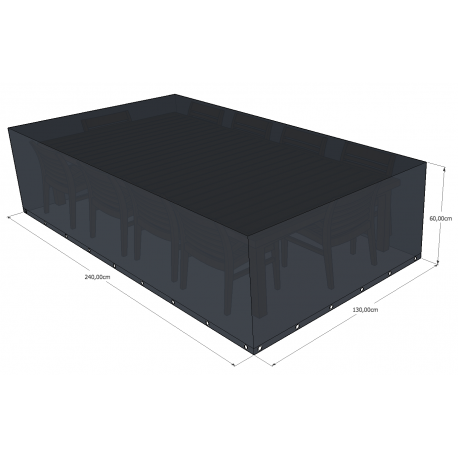 Funda para muebles de jardín 240x130x60 rectangular